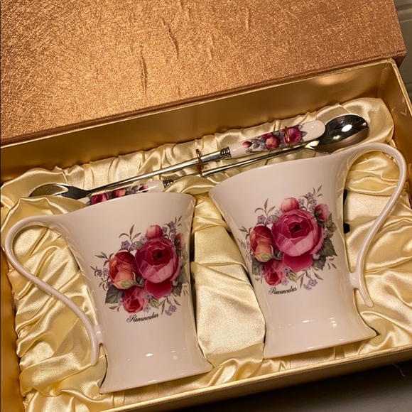 Topmate Tea Cup & Spoon Set of 2 - Picture 1 of 12